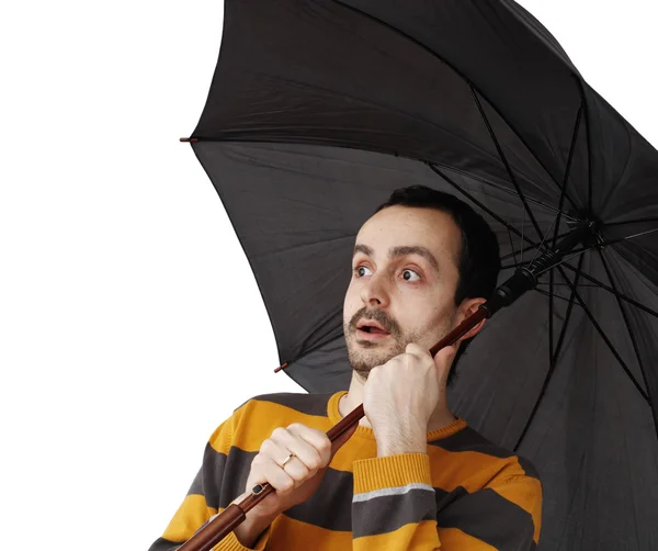 Homem com guarda-chuva — Fotografia de Stock