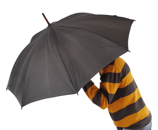 Man with umbrella — Stock Photo, Image