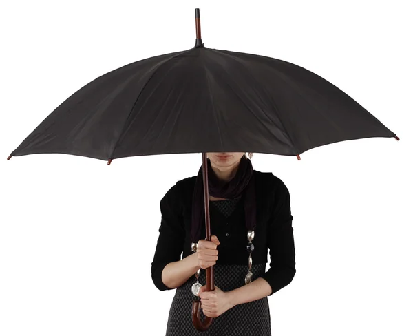 Woman with umbrella — Stock Photo, Image