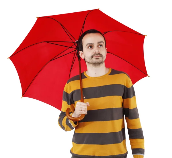 Pria dengan payung — Stok Foto
