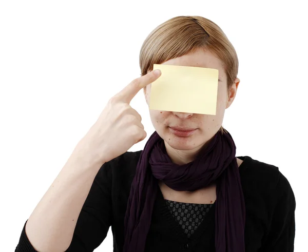 Mujer y colóquelo — Foto de Stock