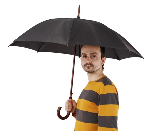 Man with umbrella — Stock Photo, Image