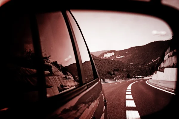 자동차 거울 반사 — 스톡 사진