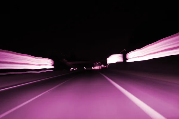 Ночь в дороге — стоковое фото