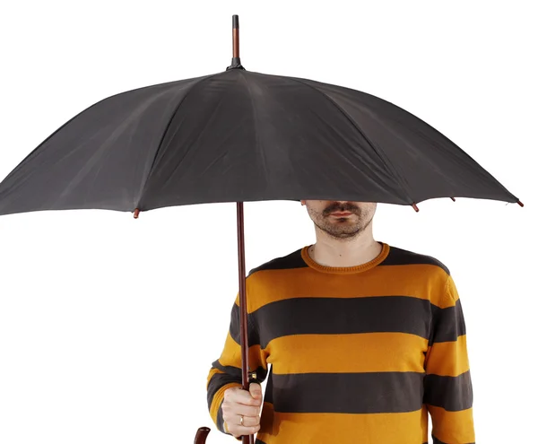 Man with umbrella — Stock Photo, Image