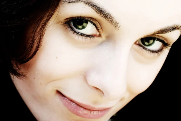 绿眼睛的女人 — 图库照片