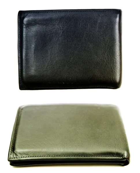 Cartera de cuero negro — Foto de Stock