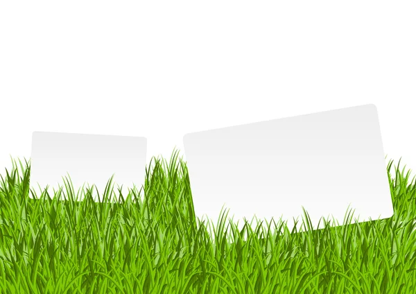 Banner in gras — Stockvector