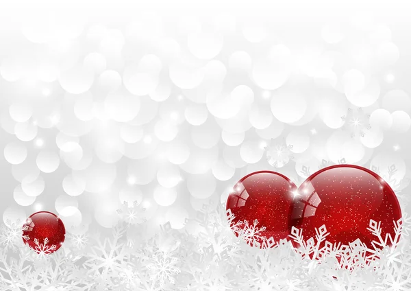 Merry christmas röda bollar — Stock vektor