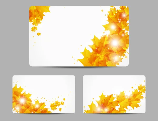 Herfst gloeiende banners — Stockvector