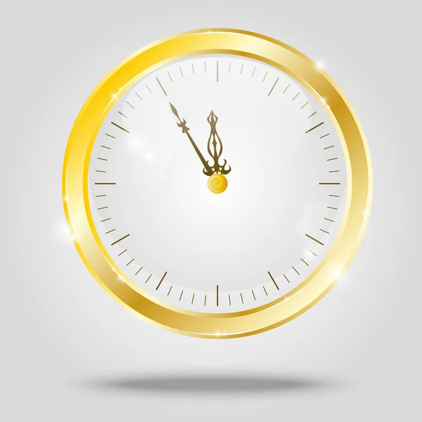 Golden clock — Stock Vector