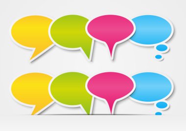 Kağıt konuşma kabarcıklar kenarlık