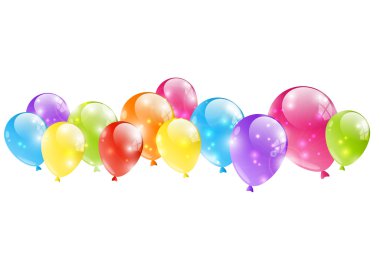 parlak balon kenarlık