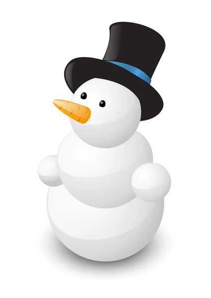 Glossy snowman — Stock Vector