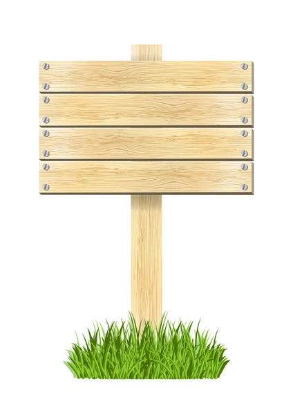 Holzteller — Stockvektor