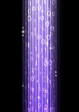 Purple binary code clipart