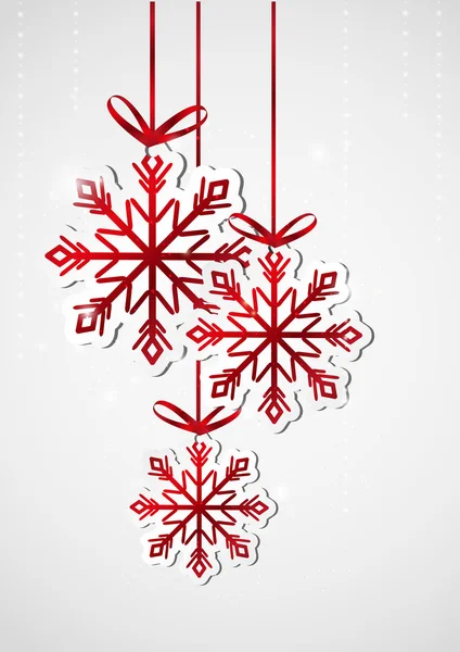 Carte avec flocons de neige — Image vectorielle