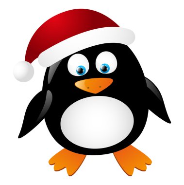 sevimli penguen santa