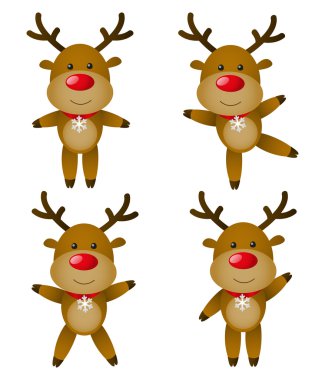 Christmas deers clipart