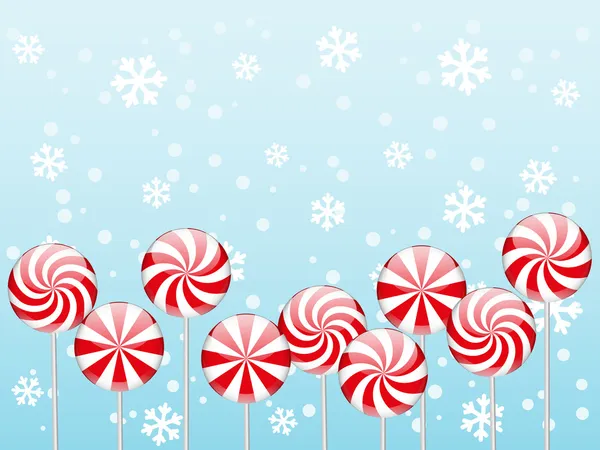 Navidad caramelos frontera — Archivo Imágenes Vectoriales