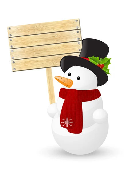 Cute snowman — Stock Vector