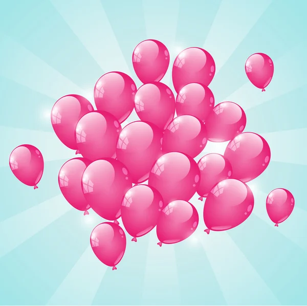 Roze ballon — Stockvector