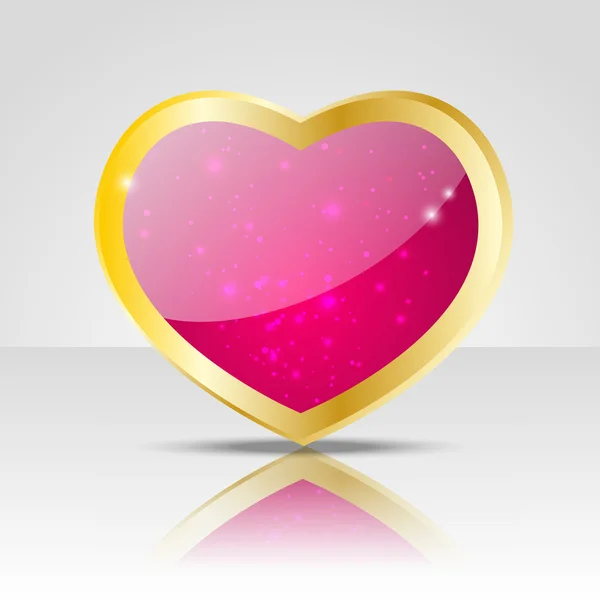 Glossy heart — Stock Vector