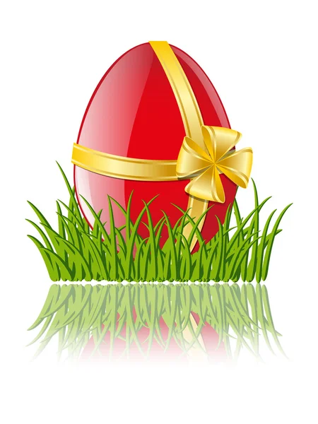 Velikonoční vejce v zelené trávě — Stockový vektor