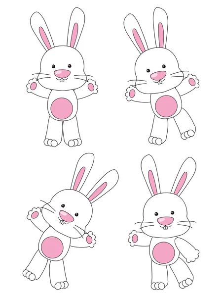 Set of rabbits — Stock Vector