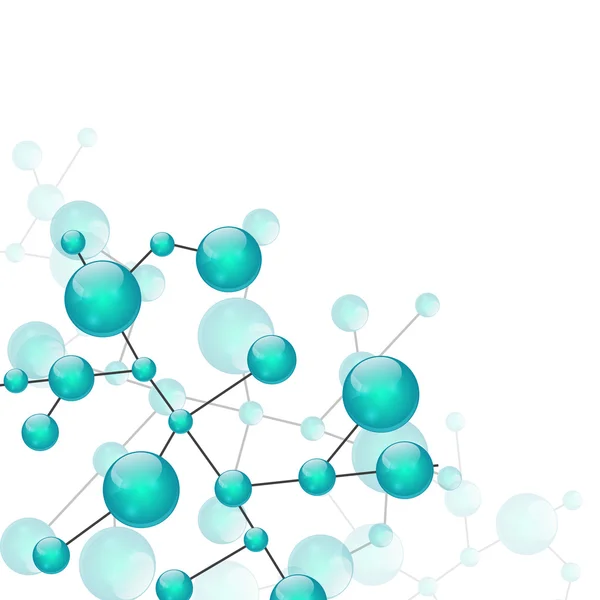 Glanzende moleculaire achtergrond — Stockvector