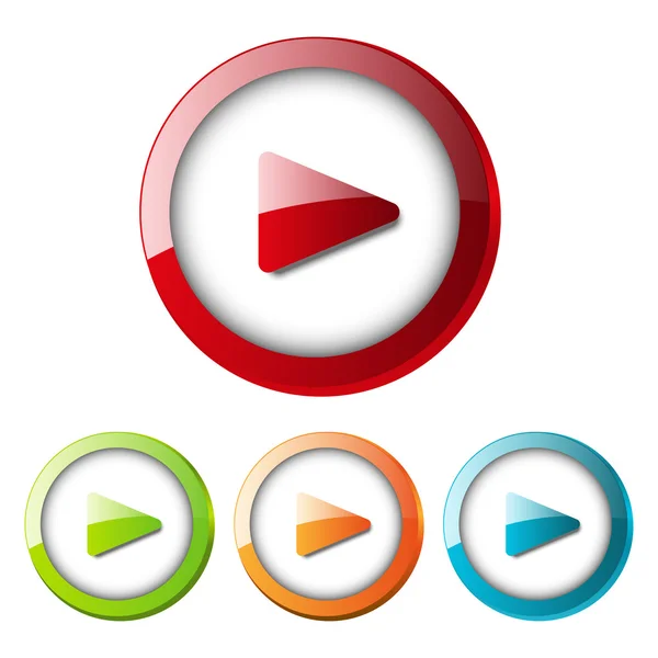 Media player düğmesi Başlat — Stok Vektör