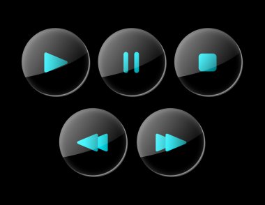 media player düğme kümesi