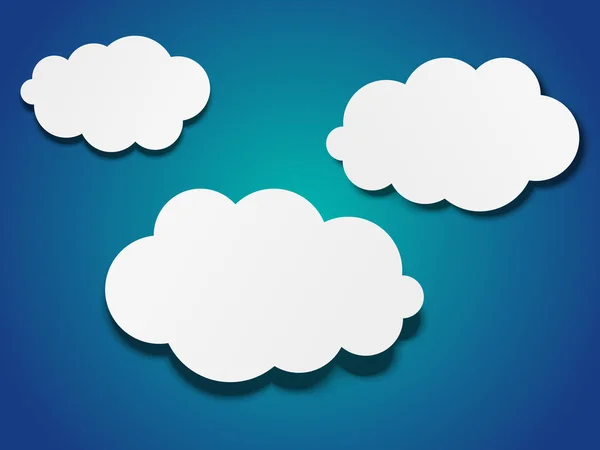 Papier Wolken Hintergrund mit Platz für Text — Stockvektor