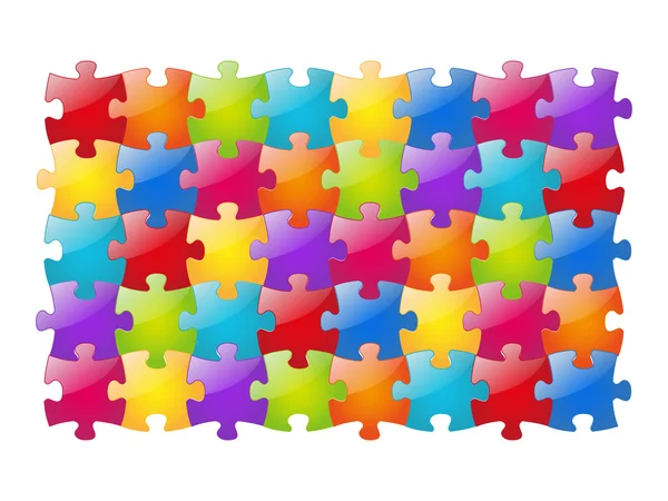 Colore puzzle lucido — Vettoriale Stock