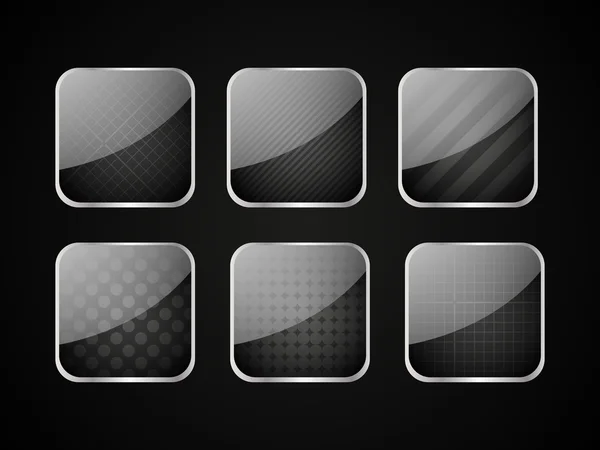 Set of black apps icons — Stock Vector