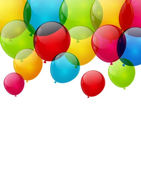 Renkli balon arka plan metin için yer ile — Stok Vektör