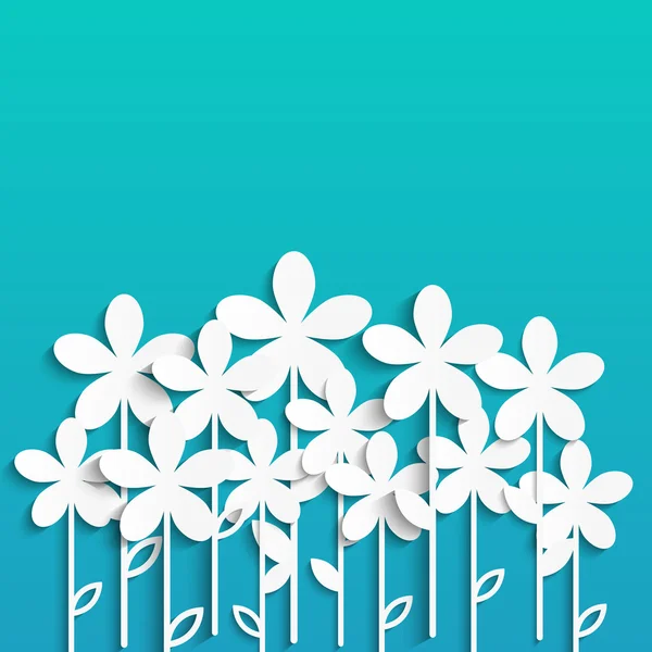 Paper floral achtergrond met plaats voor tekst — Stockvector