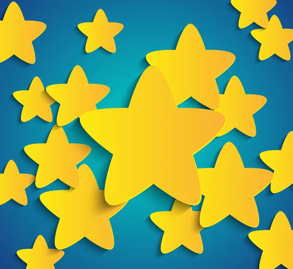 Vector background with paper stars — Stock Vector