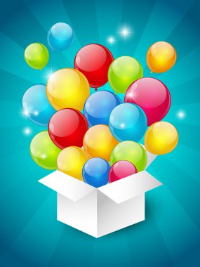 Birthday arka plan renk balonlar ile