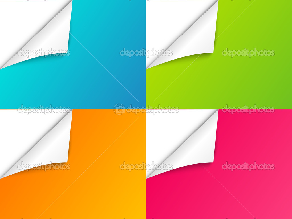 Set of paper color backgrounds