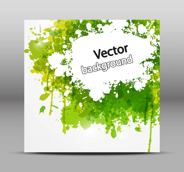 Fondo abstracto de pintura verde con lugar para texto — Vector de stock