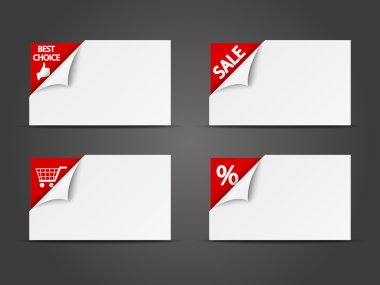 Set of shopping horizontal banners clipart