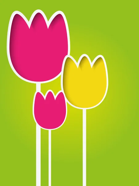 Paper tulips — Stock Vector