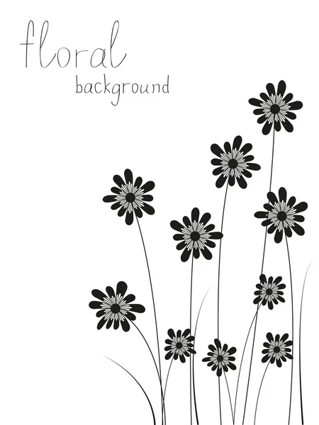 Fundo floral com lugar para texto —  Vetores de Stock