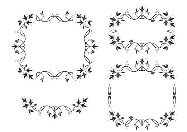 Cadres floraux pour votre design — Image vectorielle