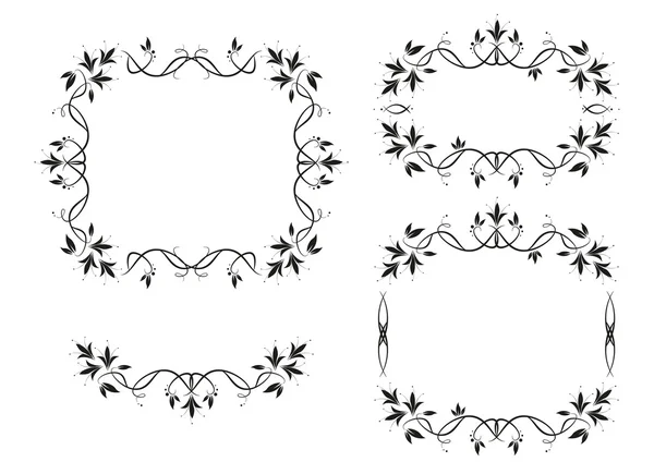 Floral frames voor uw ontwerp — Stockvector