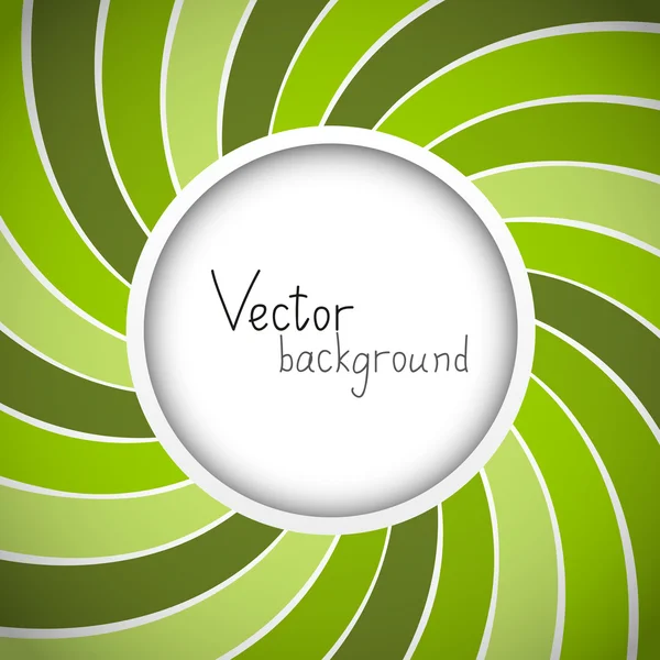 Green background with round frame — Stock Vector