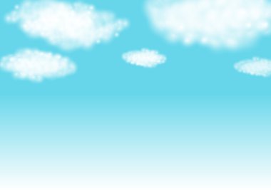 Mavi gökyüzündeki bulutlar