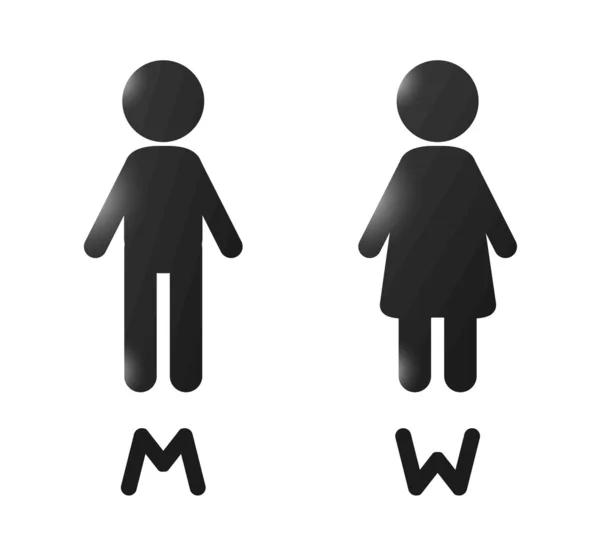 Muž a žena symboly pro toaletu — Stockový vektor