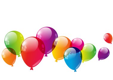 Color balloons clipart